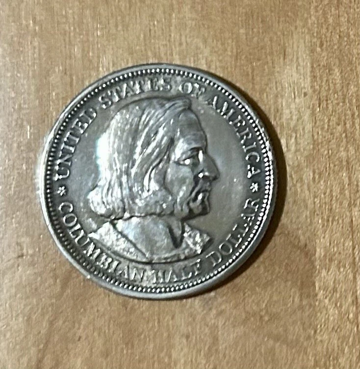 (3) 1893 Colombian Exposition 90% Silver Half Dollars - Very Good Condition - Image 3 of 4