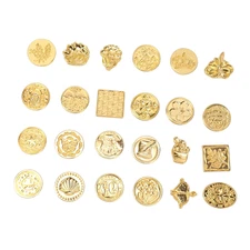24PCS Sealing Wax Stamp Heads Removable Wax Seal Stamp Set...