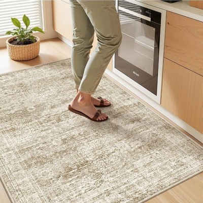 3x4 Washable Area Rug for Entryway, Soft Kitchen Rugs Non Slip for Dining Room,