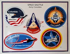 Vintage NASA Space Shuttle Early Columbia Vinyl Decals 1982