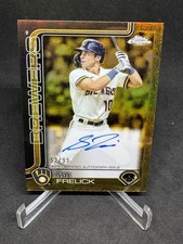2025 Topps Gilded Sal Frelick Gold Auto /99 Milwaukee Brewers