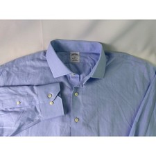 Brooks Brothers Regent Fit Light Blue Non Iron Cotton Dress Shirt Mens 18-4/5
