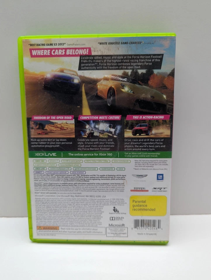 Forza Horizon Microsoft Xbox 360 2014 No Manual Pre-Owned - Image 2 of 3