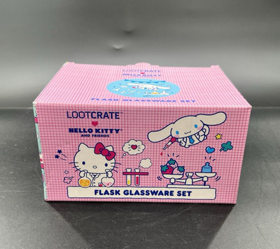 Hello Kitty & Friends Loot Crate Glass Beaker Set Sanrio NEW in Box Rare