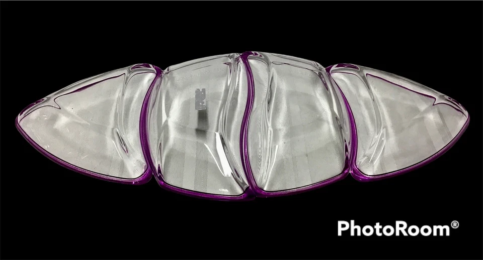 Juego de platos seccionales de cuatro piezas LUIGI BORMIOLI púrpura/amatista ITALIA Foto 3 de 4