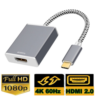 USB-C to HDMI 4K 60hz adapter Thunderbolt Type C to HDMI 2.0 cable for Apple Mac