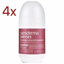 Pack 4x Sesderma Dryses Deodorant Antitranspirant Roll-On Women 75ml.Total 300ml