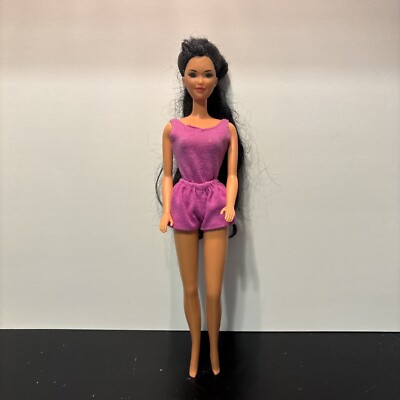 Vintage 1985 Barbie Tropical Milo SUPER LONG Black Hair Discontinued Chapter