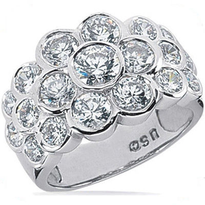 3.18 carat round Diamond Wedding Ring Anniversary Band F color VS clarity 14K