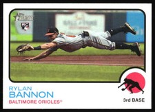2022 Topps Heritage Rylan Bannon Rookie #580 Baltimore Orioles