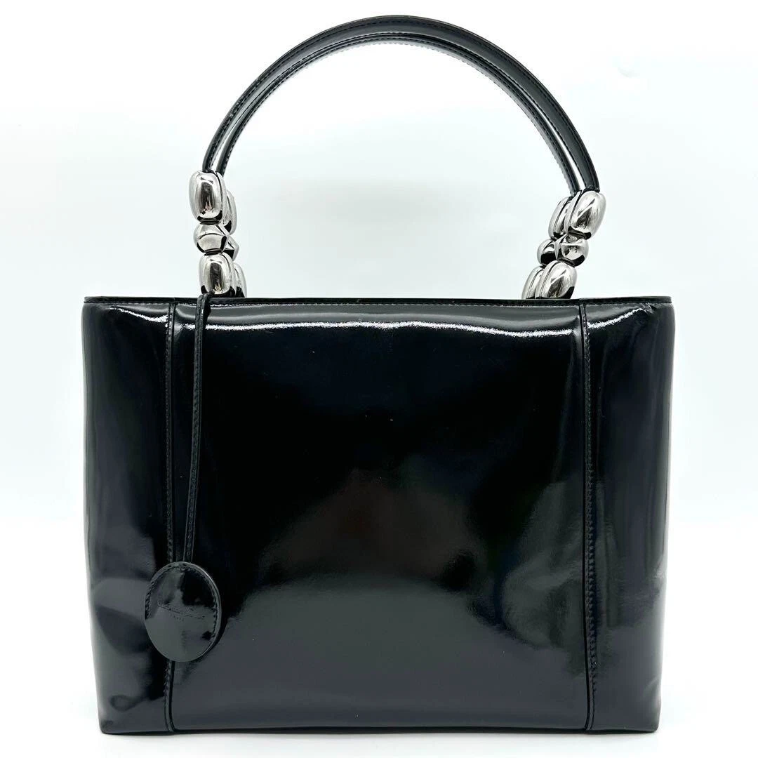 Sac à main Dior Christian Dior Malice Pearl cuir verni noir