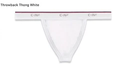 C-IN2  Throwback Thong White, MEDIUM 32-34, $26.00