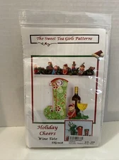 Holiday Cheers Wine Tote The Sweet Tea Girls Patterns  STG-0118 W/Grommets