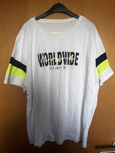 C&A T-Shirt Shirt Basicshirt Basic Weiß Print XL - Bild 3 von 4