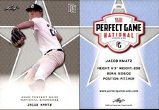 JACOB KMATZ 2020 LEAF PERFECT GAME NATIONAL SHOWCASE ROOKIE CARD #250