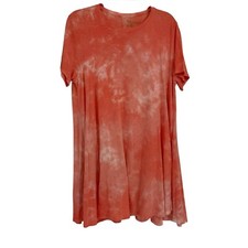 Mellow Mumu /Show Me Your Mumu Orange Tie Dye Short Sleeve T-Shirt Swing Dress S