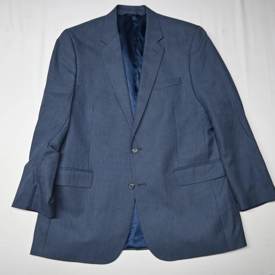 Lote 3 chaquetas de abrigo deportivas blazer pata de gallo ojo de pájaro azul 44L para hombre Foto 3 de 4