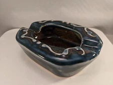 Vintage Japanese Gosu Blue Studio Pottery Ashtray Eizo Hibiki 椋木英三 Kawai Kanjiro