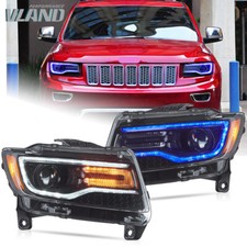 Vland Full Led Headlights Wdynamic Animation For 2011-2013 Jeep Grand Cherokee