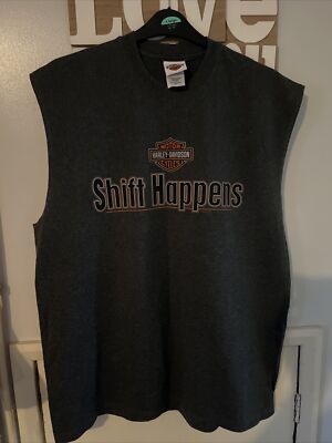 Harley Davidson Shift Happens Tank Top Shirt Xl