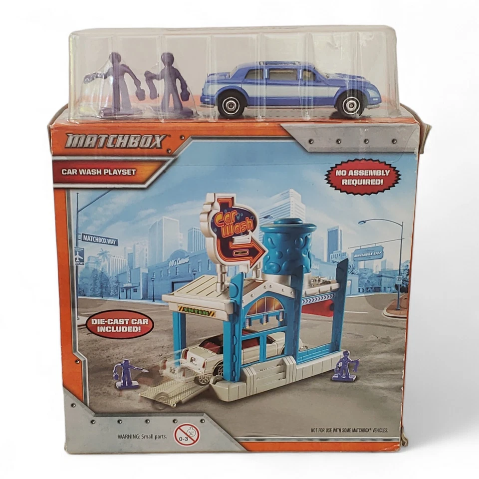 Mattel Matchbox Car Wash Playset With Car & Figures 2012 NEW - Image 4 of 4