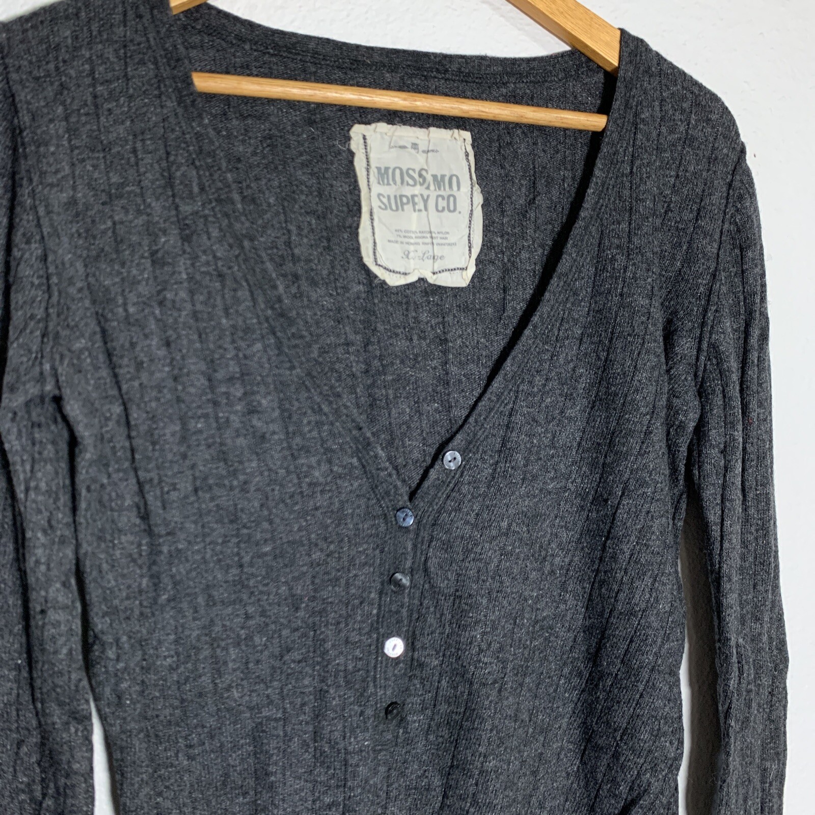 Mossimo Y2K Academia Deep V-Neck Button Sweater W… - image 3