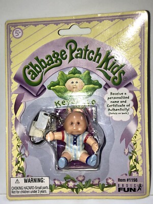 2004 Cabbage Patch Kids Bald Boy Baby Doll Keychain Key Chain