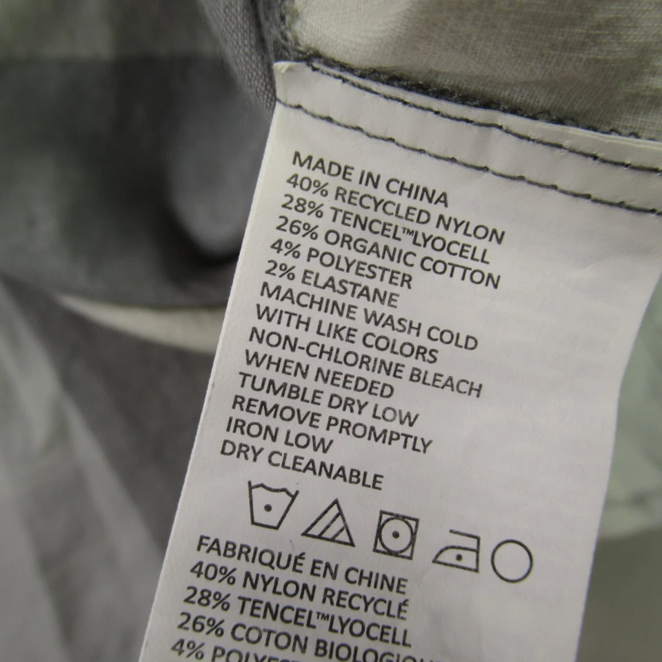 Camisa Prana Mujer Grande Manga Larga Abotonada Ligera Bolsillo a Cuadros Informal Foto 4 de 4