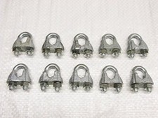 Wire Rope Grip Clamps 6MM X10 (Galvanised Cable Steel Metal Wire U Bolts Fixing)