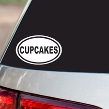 Cupcakes Sticker Car Vinyl Cute funny all chrome and regular vinyl colors