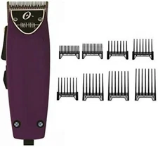 New Oster Fast Feed LE Purple Hair Adjustable Pro Clipper + 8pc Combs Set