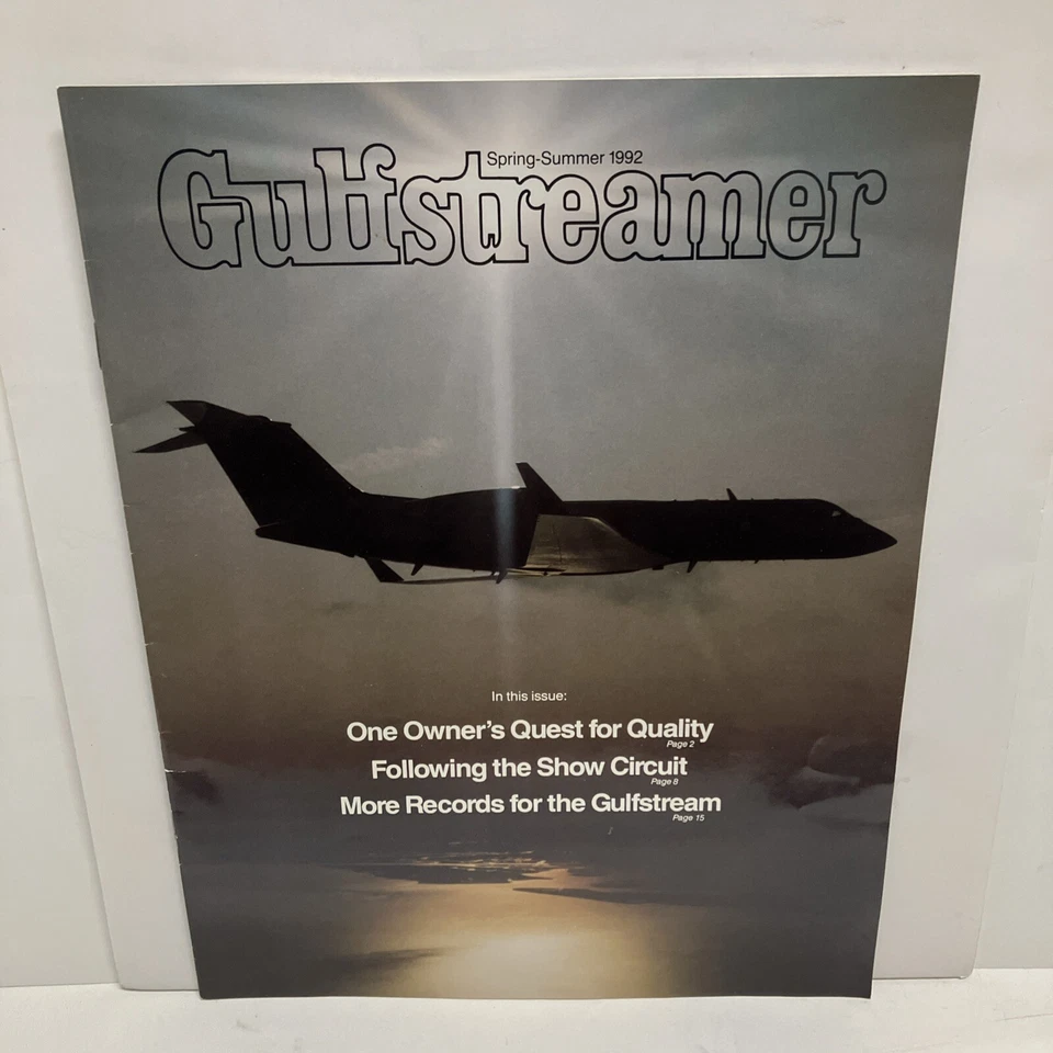 1982 89 92 Gulfstreamer Magazine Jets Airplanes Gulfstream IV Aircraft Booklet - Image 3 of 4