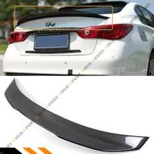 FOR 14-2024 INFINITI Q50 PSM STYLE EXTENDED CARBON FIBER DUCKBILL TRUNK SPOILER