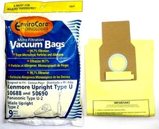9 Kenmore Upright 50688 and 50690 Panasonic Type U-2 Vacuum Bags Microfiltration