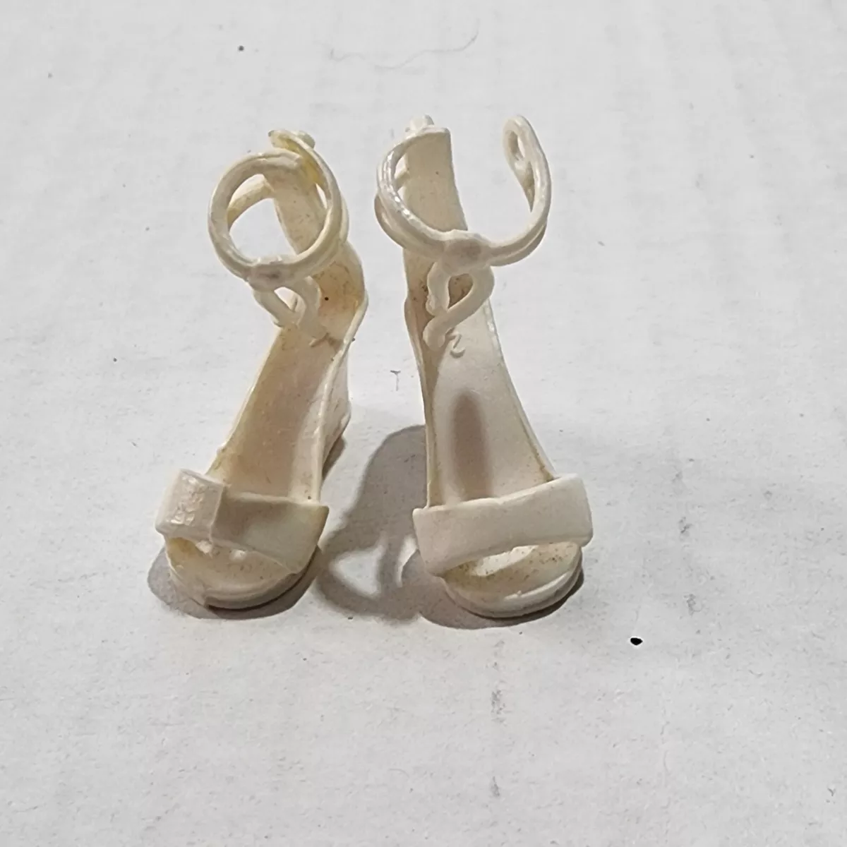 Barbie Shoes White High Heel Wedge Sandals