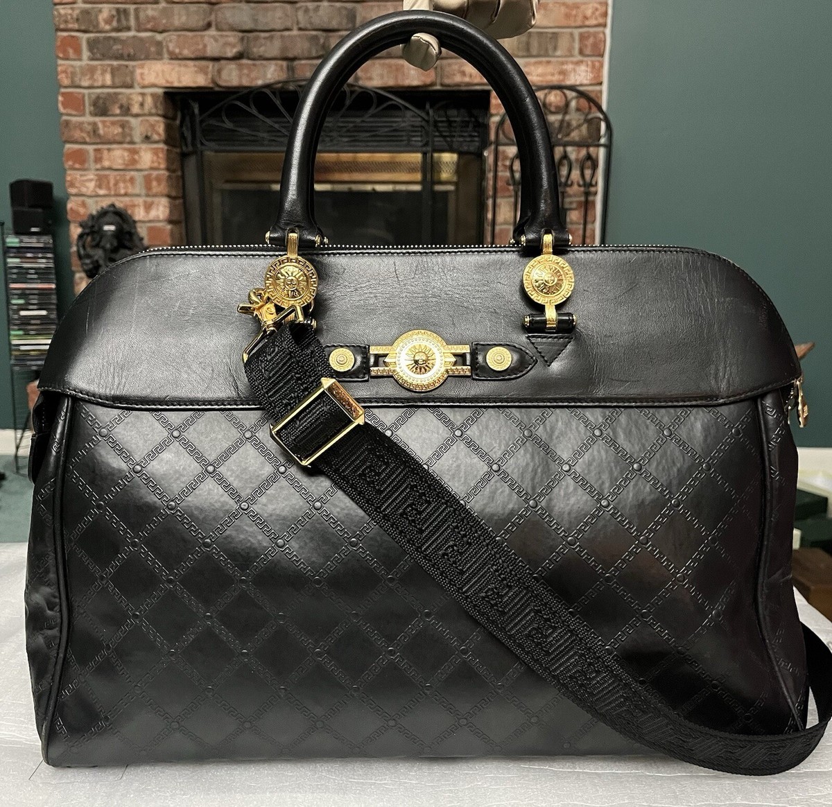 GIANNI VERSACE ビンテージ ビジネスバッグ ブラック GIANNI VERSACE ビンテージ ビジネスバッグ ブラック