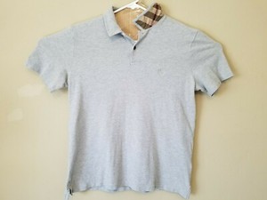 burberry polo shirt womens grey