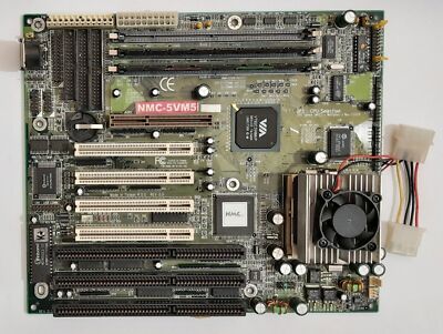 NMC 5VM5 Super Sockel 7 ISA retro Mainboard + AMD K6-2 350MHz + 128MB SD-RAM