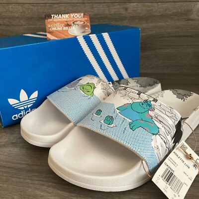 Adidas Adilette Lite Slides Monsters Inc Men\'s NWB Adidas Adilette Lite Disney Pixar Monsters Mike Sully Size  main image 3
