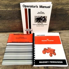 Massey Ferguson 10 Lawn Tractor Service Parts Operators Manual Set 810481-Up