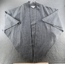Anthropologie Poncho Sweater Womens One Size Gray Knit Shawl Cape Boho Cozy Wrap