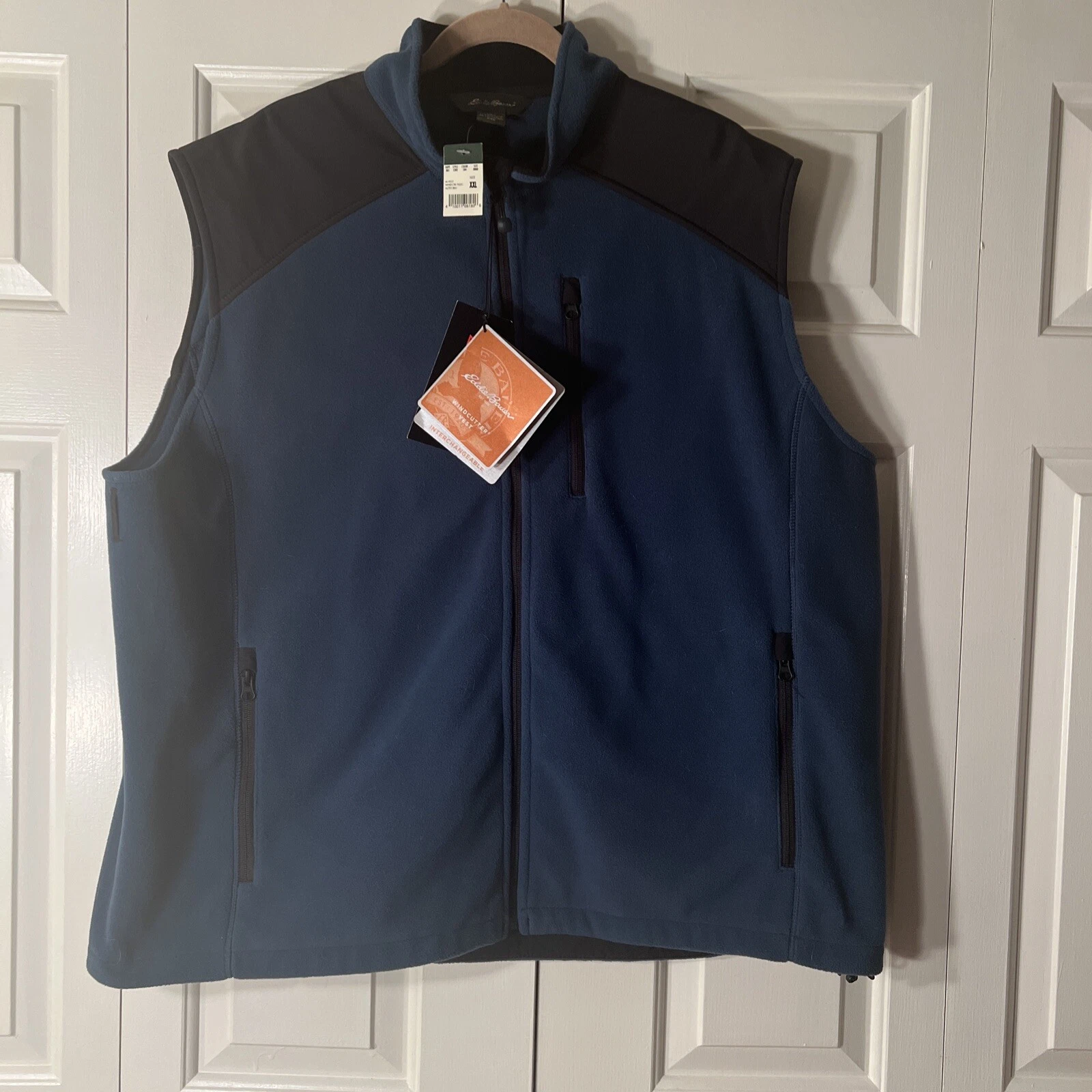 NWT NEW Eddie Bauer Vest Mens 2XL Full Zip Sleeveless Jacket Windcutter Fleece