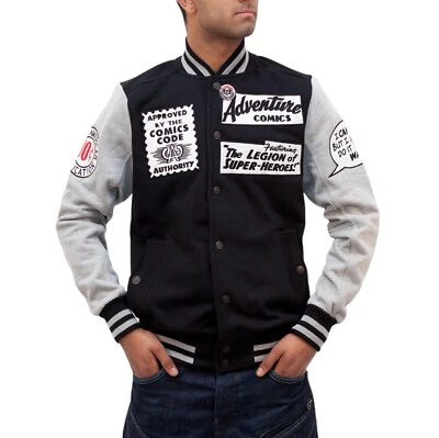 Phat Farm Homme Noir Créateur Bomber Veste Baseball Bd Urban Marvel Graphique - Photo 1/4
