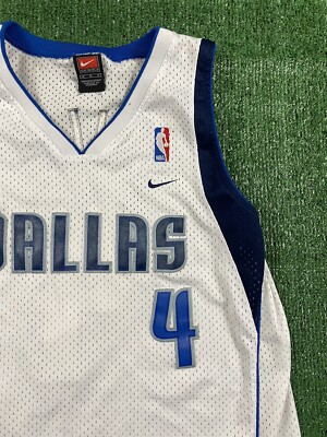 Michael Finley #4 Dallas Mavericks White 90s Nike Jersey Sz M