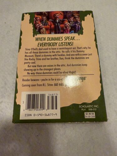 TRUE 1st Print Goosebumps #40 Night of The Living Dummy III R.L. Stine W/ Insert - Picture 3 of 12
