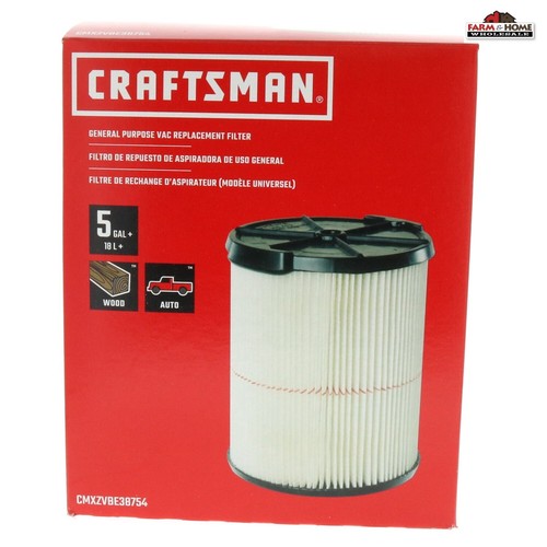 Craftsman Shop Vac 00938754 Replacement Filter 5gal New 648846006321