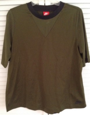 olive green nike shirt womens