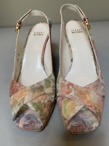 Stuart Weitzman Floral Slingslant 