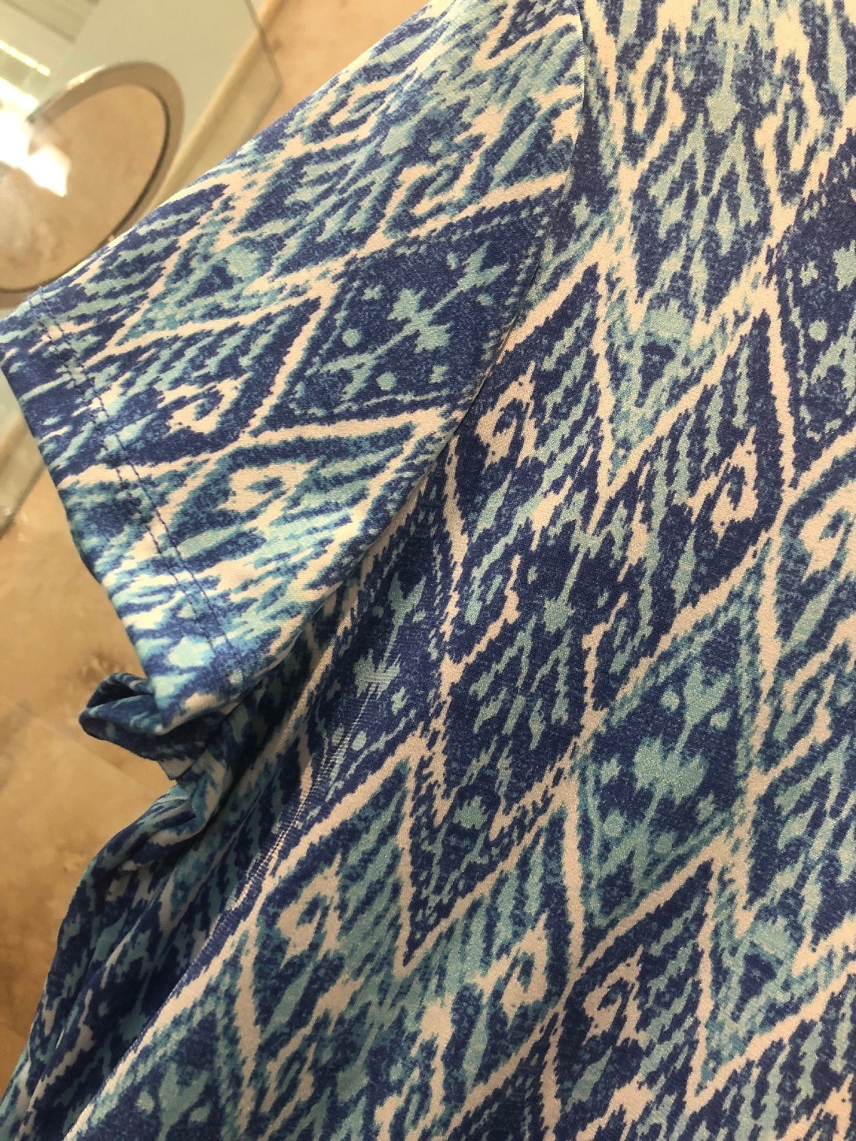 Abito Bodycon Elasticizzato Manica Corta MICHAEL KORS M Blu IKat Nuovo