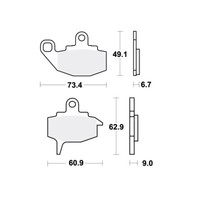 TRW BremsbeläGe Passend Vorn FüR Kawasaki KX 500 Bj. 1987-1988
